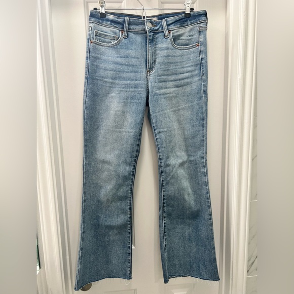 Sneak Peek Mid Rise Ultra Stretch Kick Flare Jeans Sz 28 - Picture 5 of 9